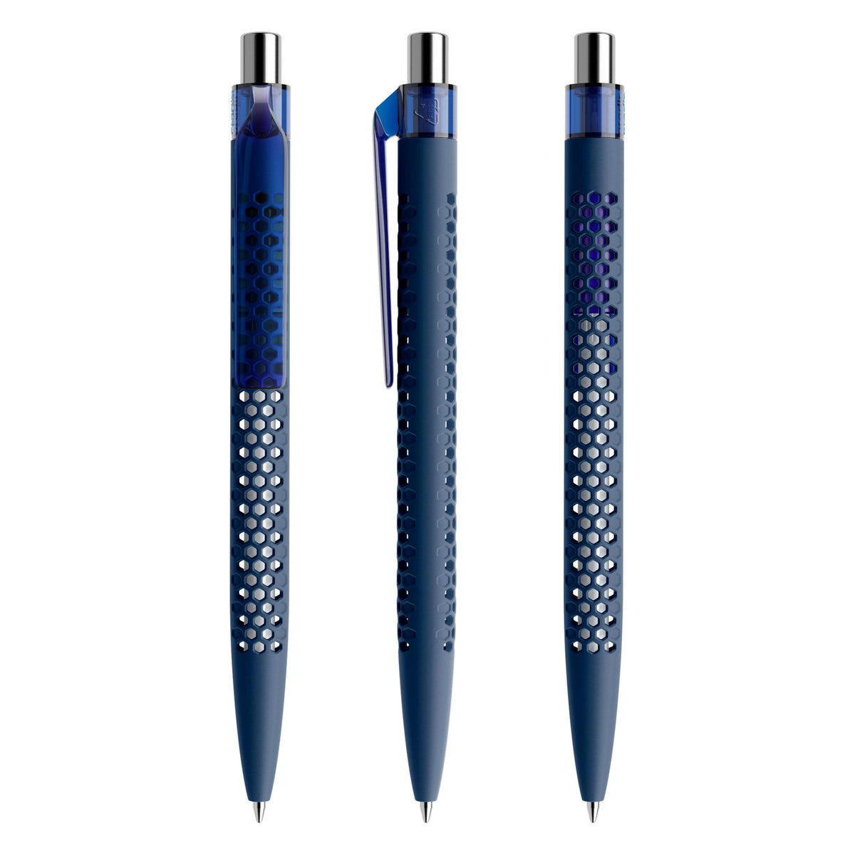 prodir QS40 Druckkugelschreiber Soft Touch – Sodalithblau / Silber verchromt R62 C