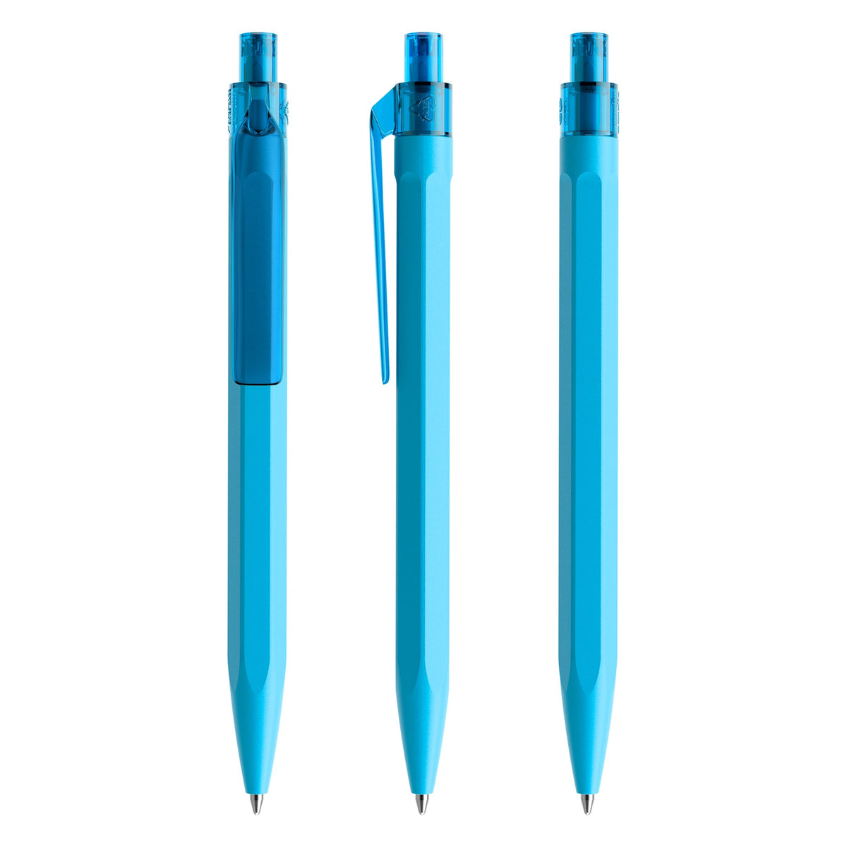 prodir QS50 Druckkugelschreiber sechseckig matt – Cyanblau M58