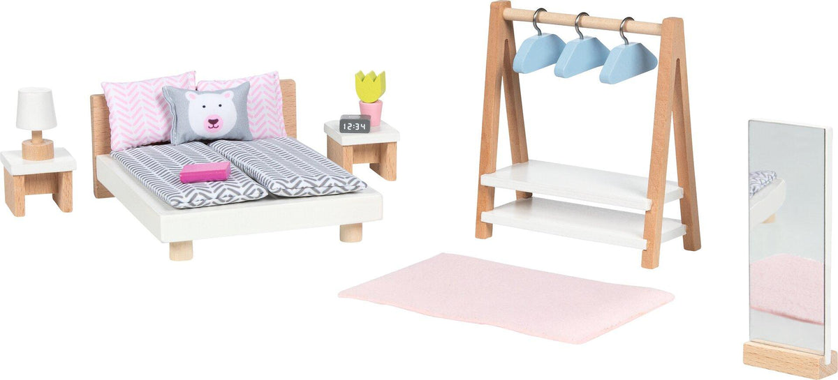 Puppenmöbel Style Schlafzimmer mit Kleiderständer – weitere Ansicht