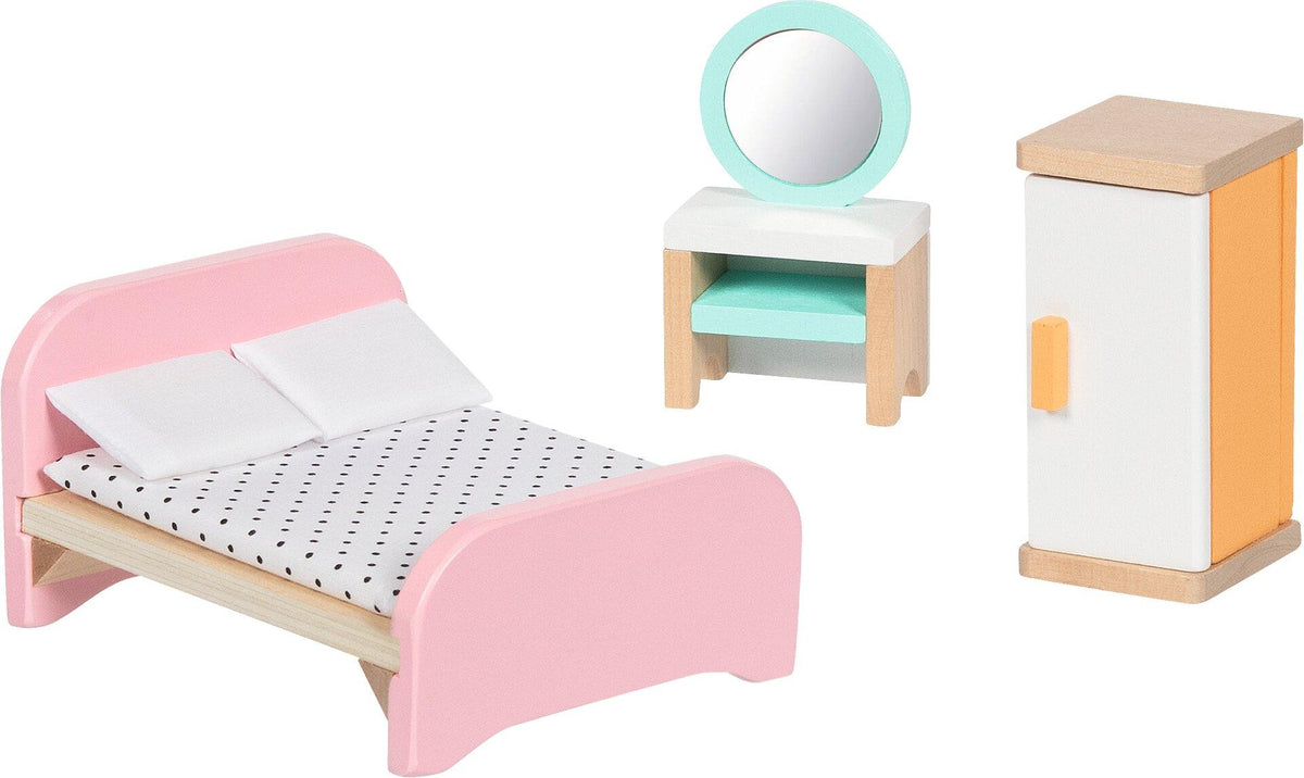 Puppenmöbelserie Copenhagen Schlafzimmer mit Frisierkommode – Ansicht