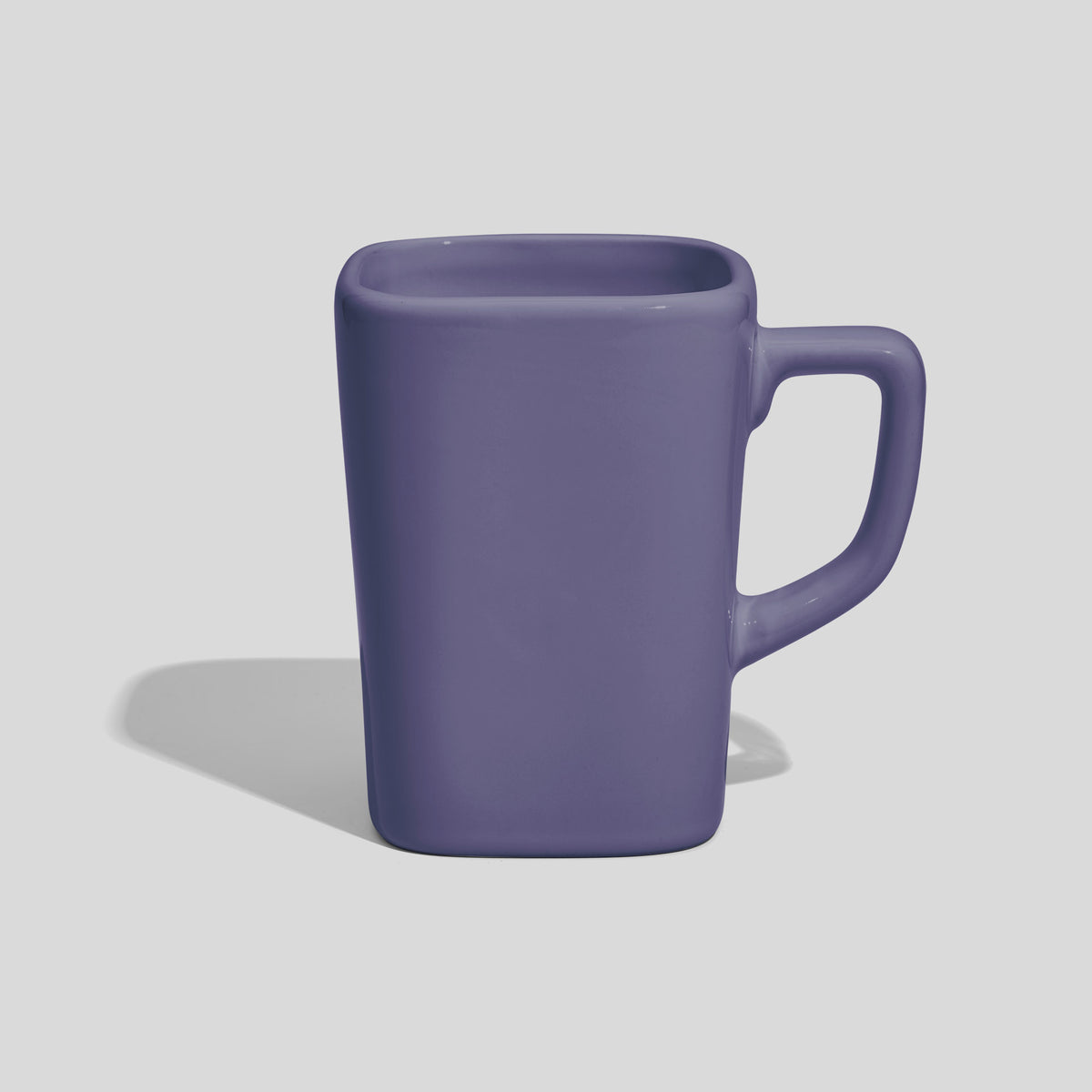 Quadratische Keramiktasse 260 ml mit eckigem Henkel – Lavendel