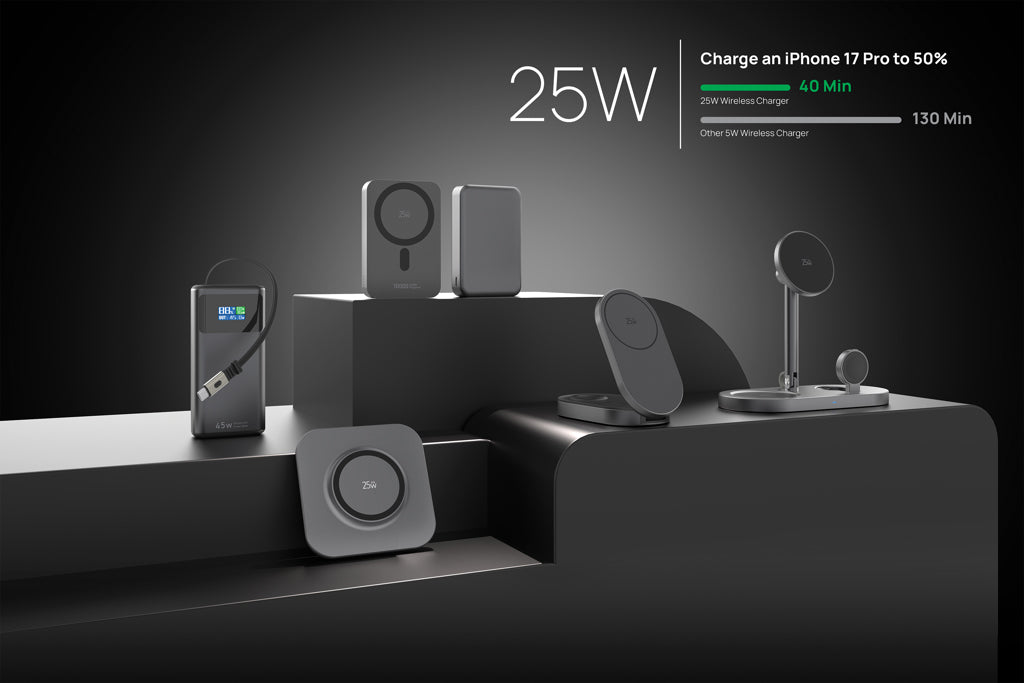 Quantum Ultra-Fast 3-in-1 25W faltbarer Wireless Charger
