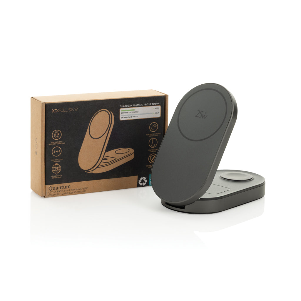 Quantum Ultra-Fast 3-in-1 25W faltbarer Wireless Charger