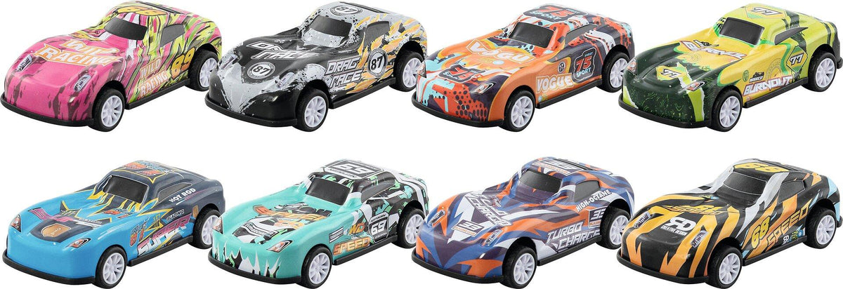 Rallye Racer Überschlagauto mit Rückzugmotor im 16er Set – Ansicht