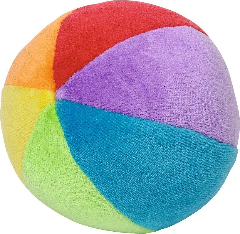 Rasselbälle aus Nickistoff im 6er Set bunt