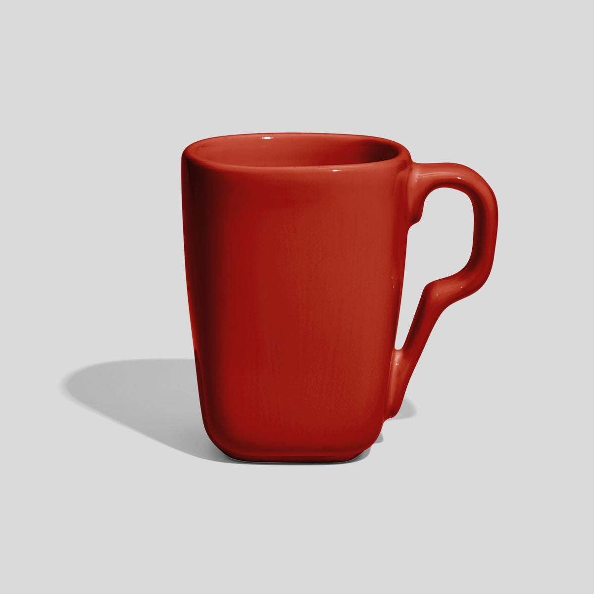 Rechteckig gerundete Keramiktasse 240 ml mit Knickhenkel