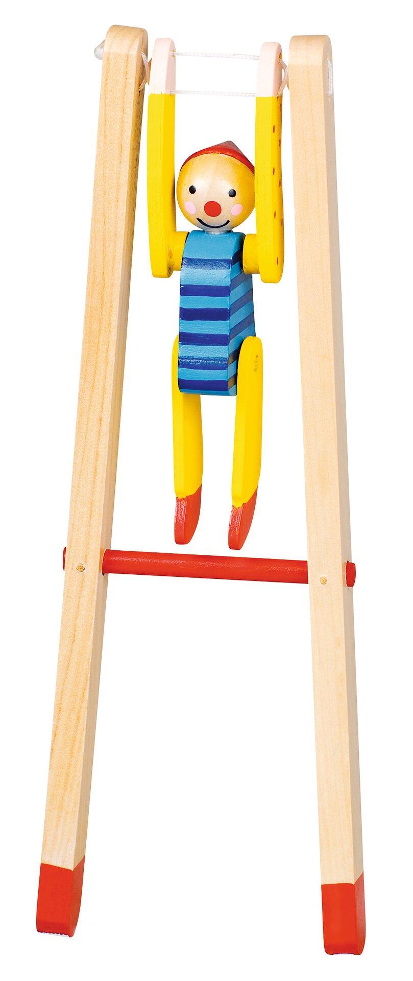 Reckturner Clown Linoh aus Holz am Gestell – Ansicht