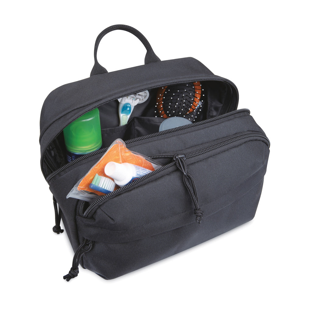 Renew AWARE™ rPET Kosmetiktasche – schwarz