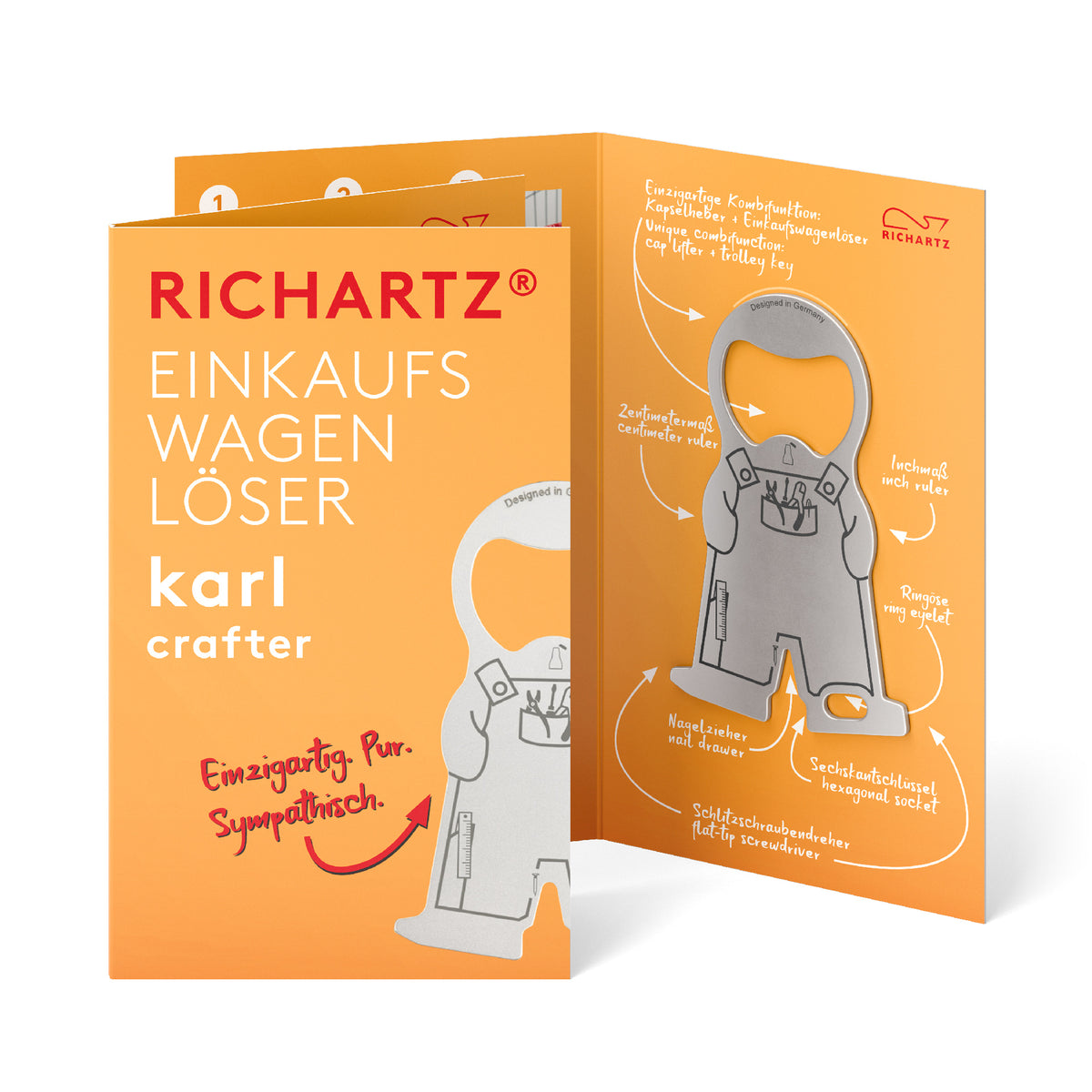 RICHARTZ Einkaufswagenlöser karl crafter für Handwerksbetriebe – Verpackung