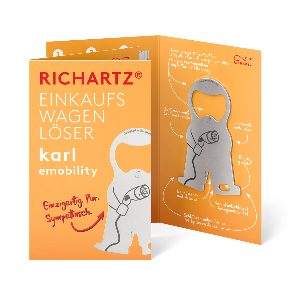 RICHARTZ Einkaufswagenlöser karl emobility für Elektromobilität – Verpackung
