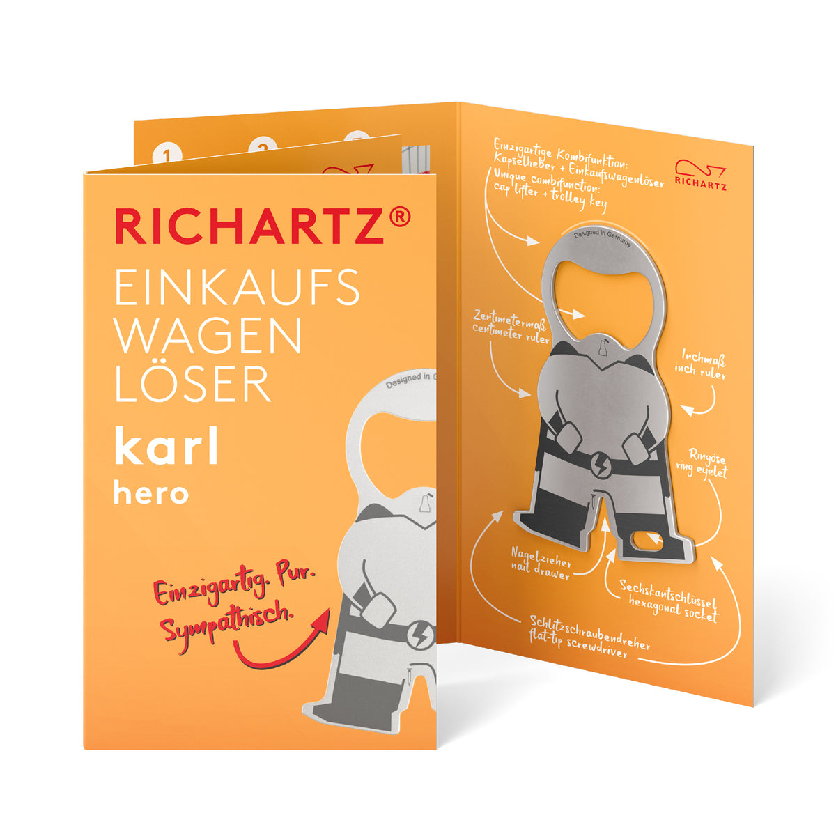 RICHARTZ Einkaufswagenlöser karl hero für Mitarbeiterdank – Verpackung