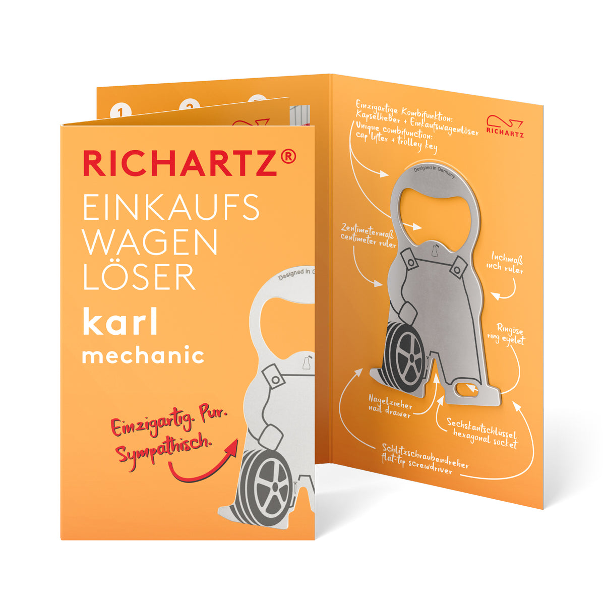 RICHARTZ Einkaufswagenlöser karl mechanic für Werkstatt und Kfz – Verpackung