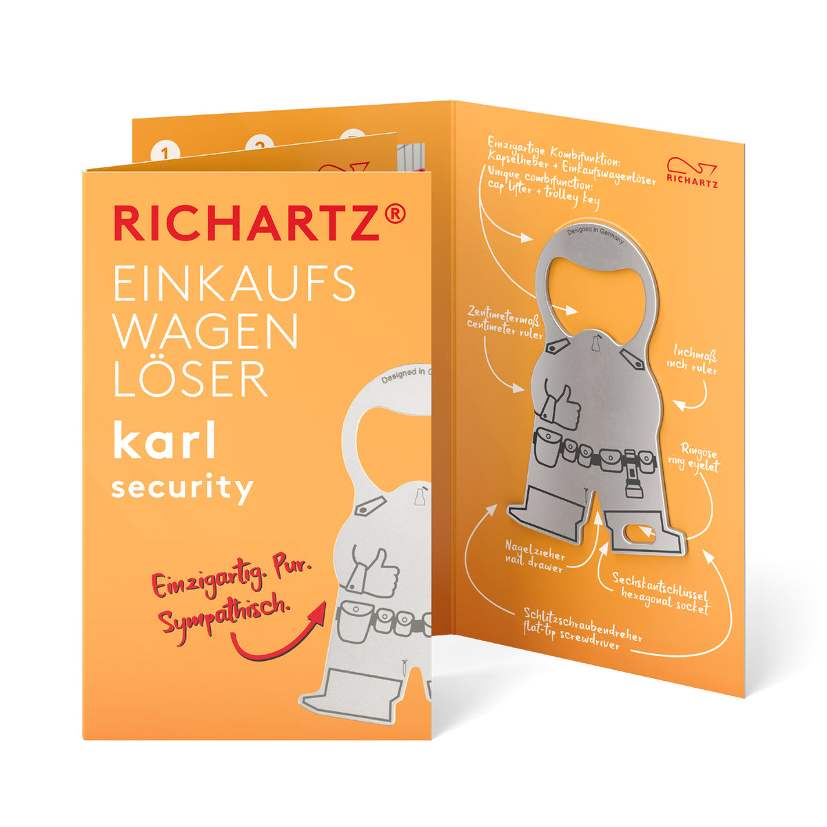 RICHARTZ Einkaufswagenlöser karl security Sicherheitsdienst – Verpackung