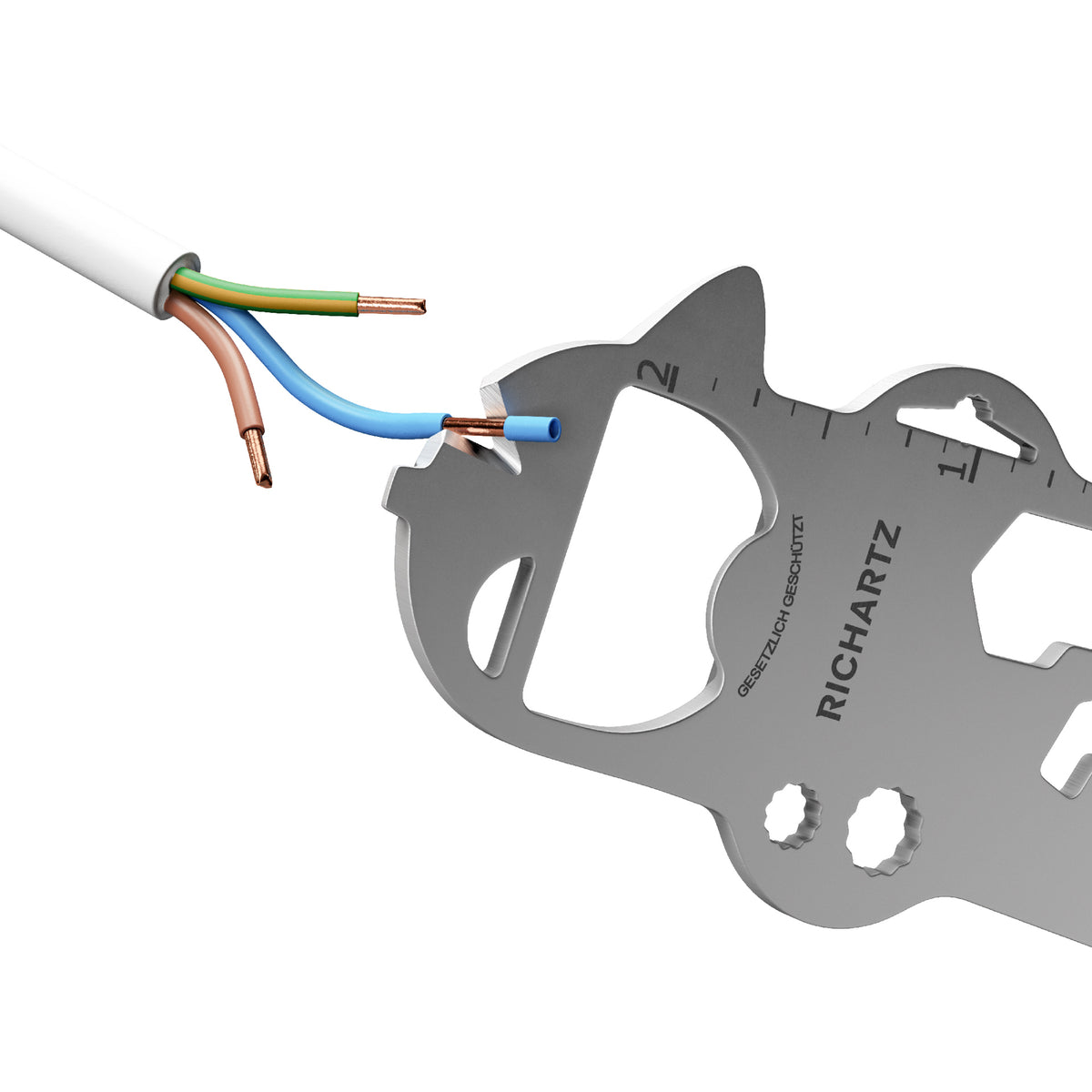 RICHARTZ KEY TOOL bob Multitool Figur mit Bauhelm – Ansicht