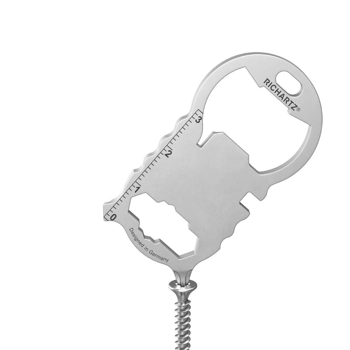 RICHARTZ KEY TOOL compact 13+ Mini Multitool am Schlüsselbund – Schraubendreher