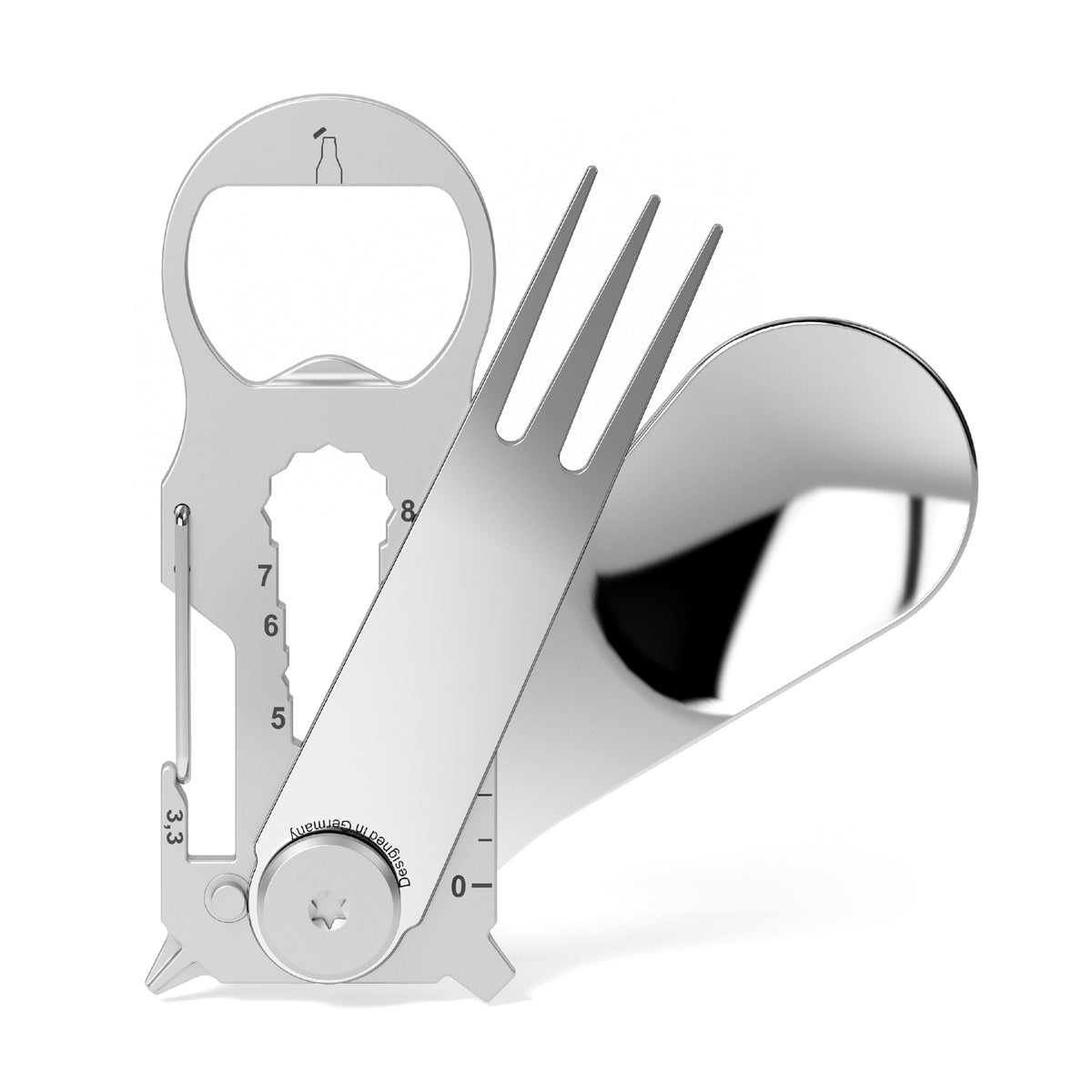 RICHARTZ KEY TOOL PLUS snack se Schlüsselanhänger mit Besteck – Vorderseite