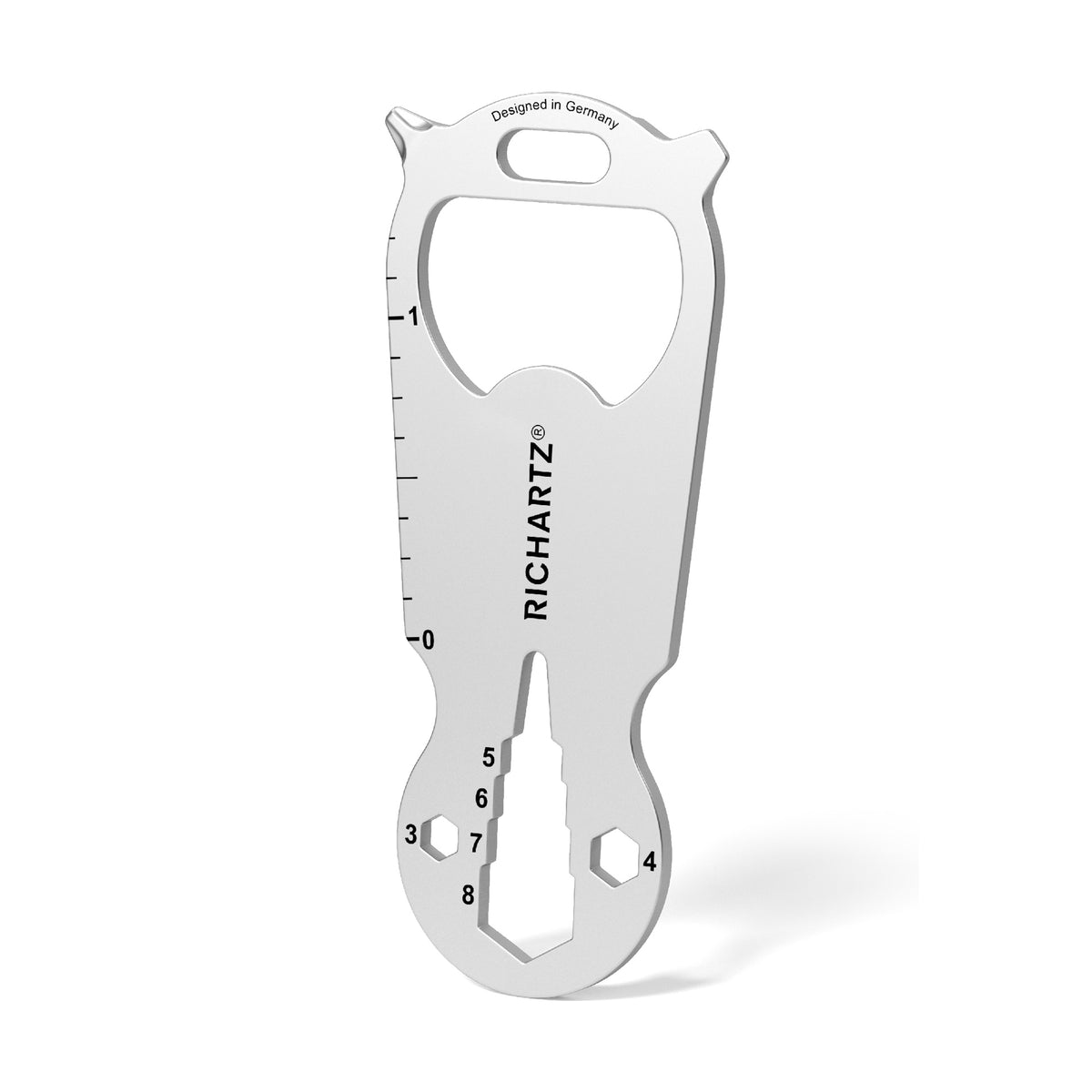 RICHARTZ KEY TOOL shop Multitool mit Einkaufswagenlöser – Ansicht schräg