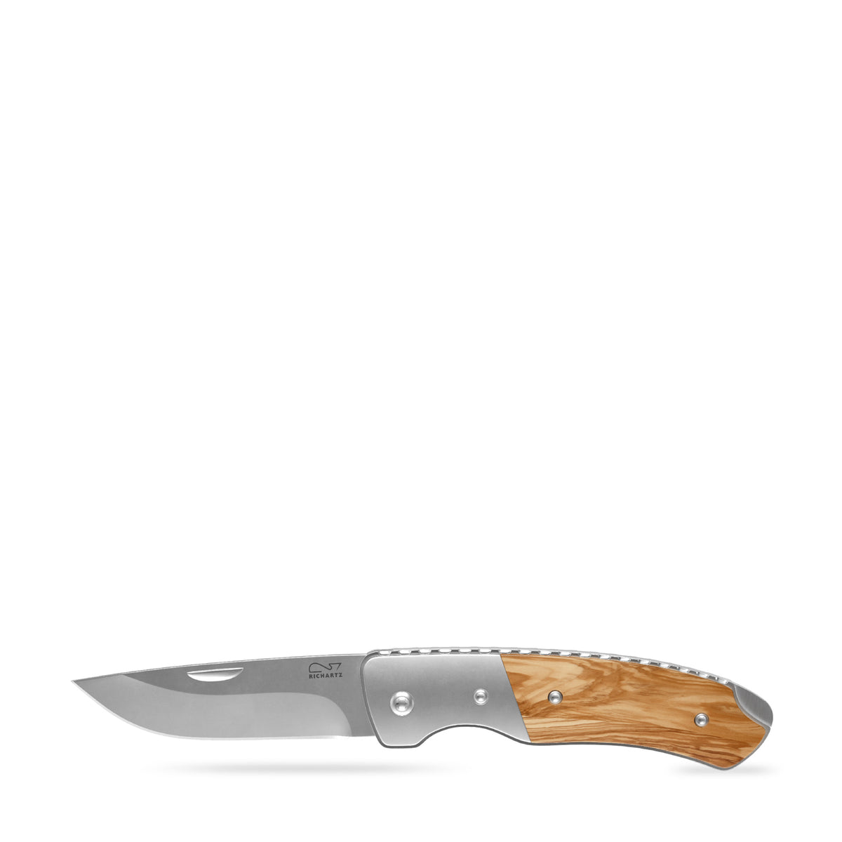 RICHARTZ LEO 200 olive Taschenmesser mit Olivenholz Griff – Rückseite