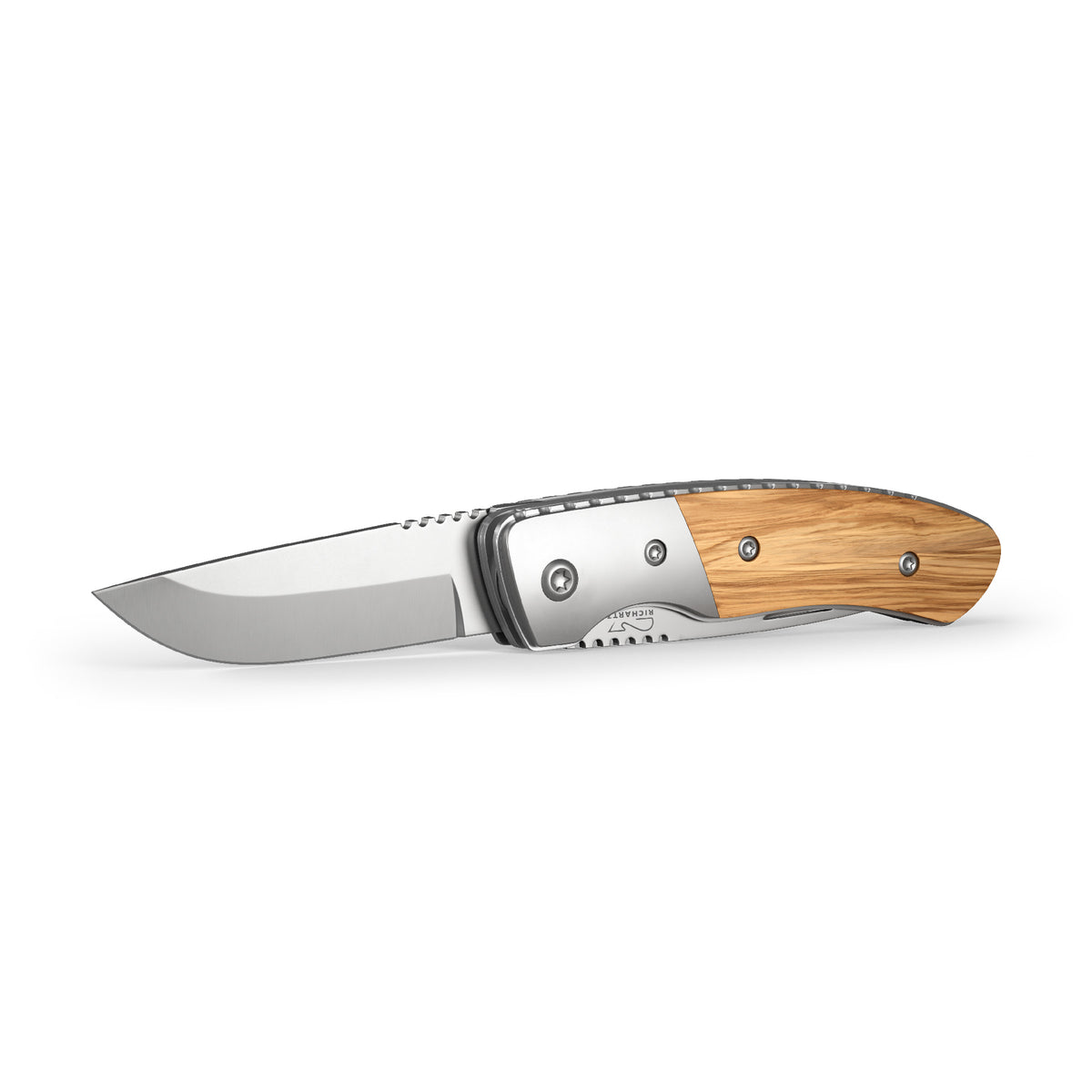 RICHARTZ LEO picknick olive Taschenmesser mit Gabel – Ansicht schräg