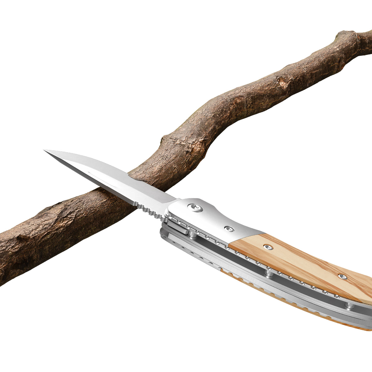 RICHARTZ LEO picknick olive Taschenmesser mit Gabel – Ansicht