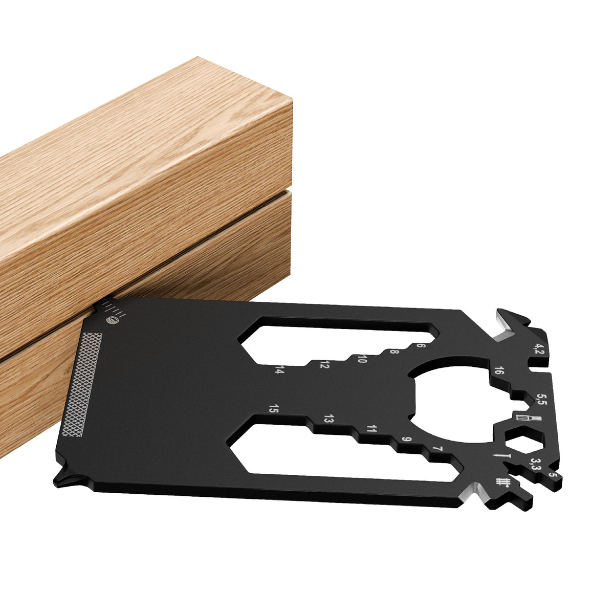 RICHARTZ POCKET CARD black 28+ Multitool im Kartenformat – Ansicht