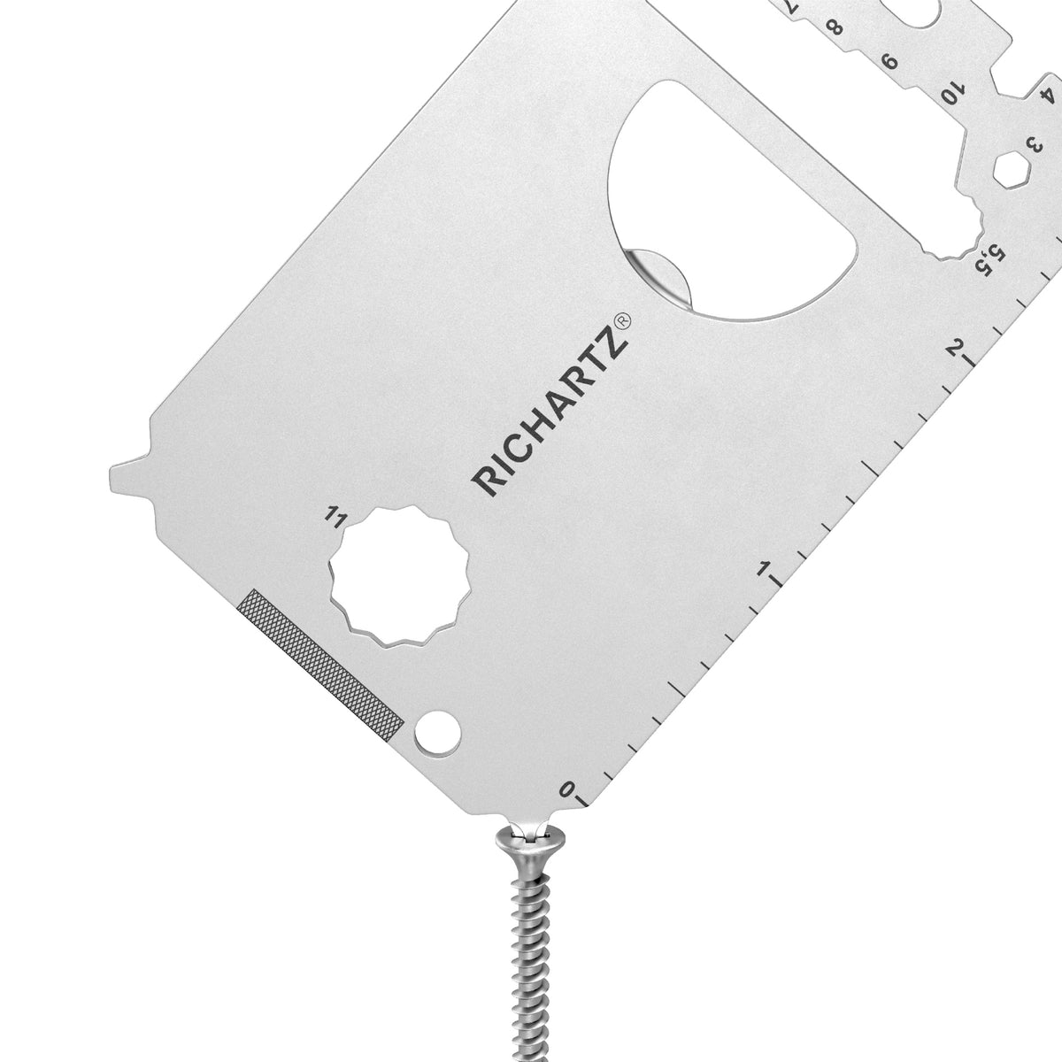 RICHARTZ POCKET CARD L23+ Multitool Karte aus Edelstahl – Schraubendreher