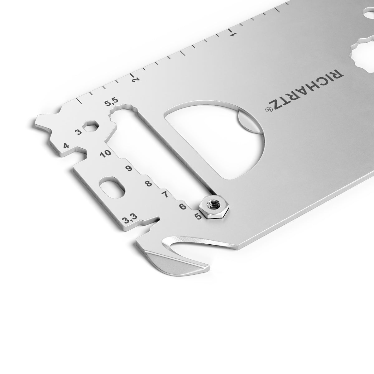 RICHARTZ POCKET CARD L23+ Multitool Karte aus Edelstahl – Ansicht
