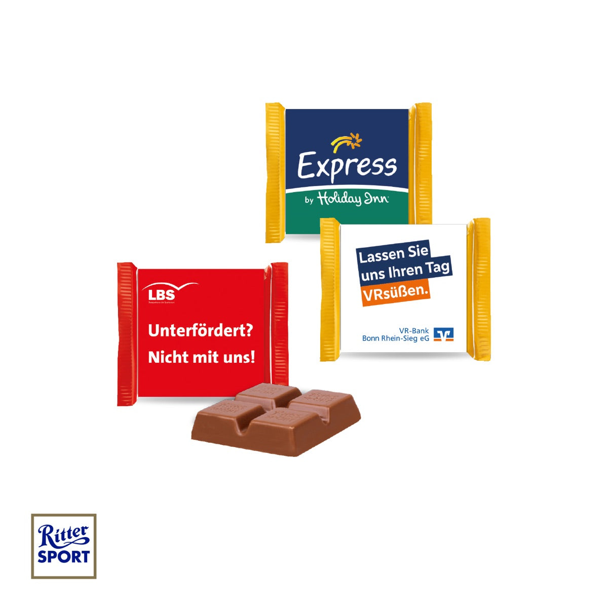 Ritter SPORT Mini mit Werbebanderole