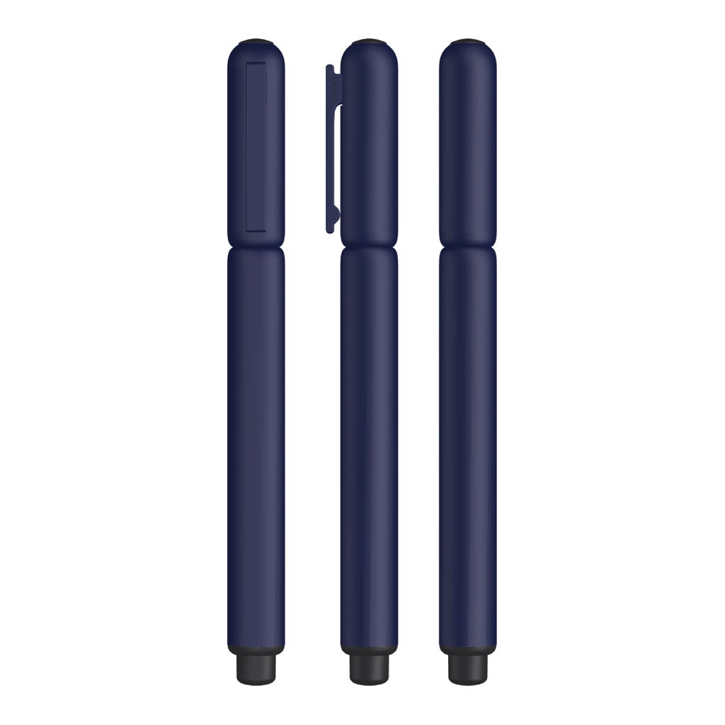 Rollerball aus Metall im zweifarbigen Design – Dunkelblau