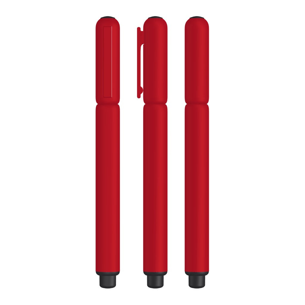 Rollerball aus Metall im zweifarbigen Design – Rot