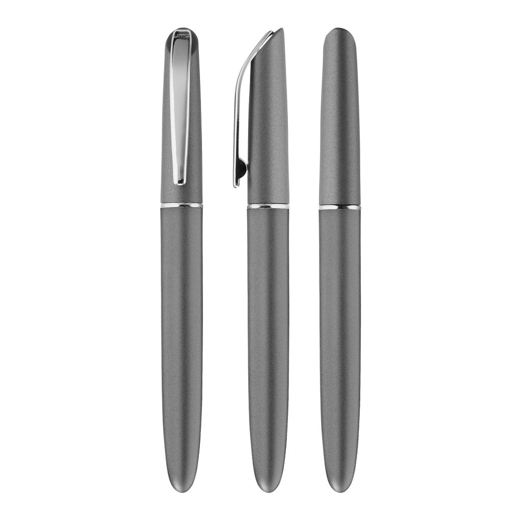 Rollerball metallic mit verchromtem Clip – Anthrazit