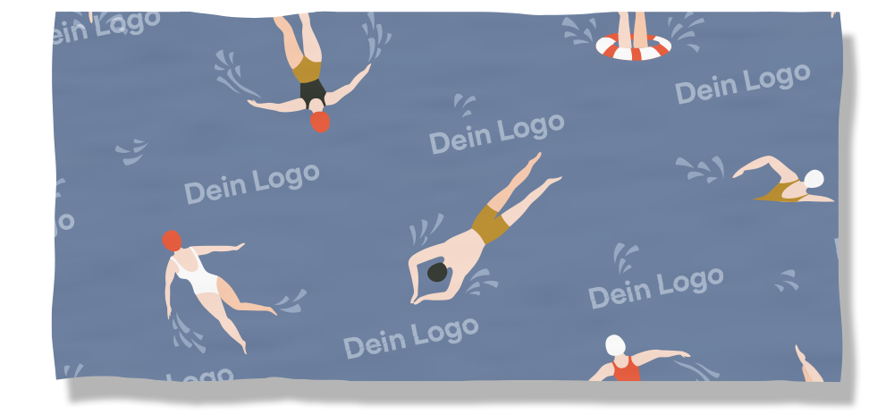 Mikrofaser Handtuch bedrucken: Firmendesign vollflächig im Sublimationsdruck