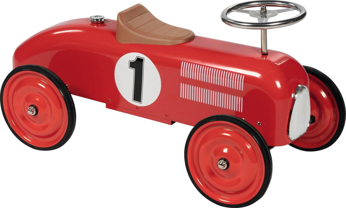Rutscherfahrzeug Rennwagen rot mit Startnummer 1 – Ansicht