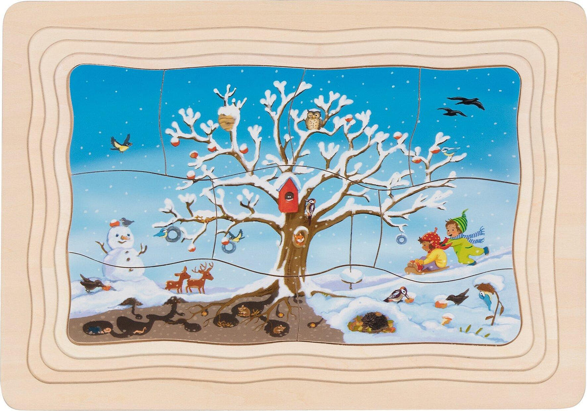 Schichtenpuzzle Mein Apfelbaum mit 47 Teilen aus Holz – vierte Ansicht