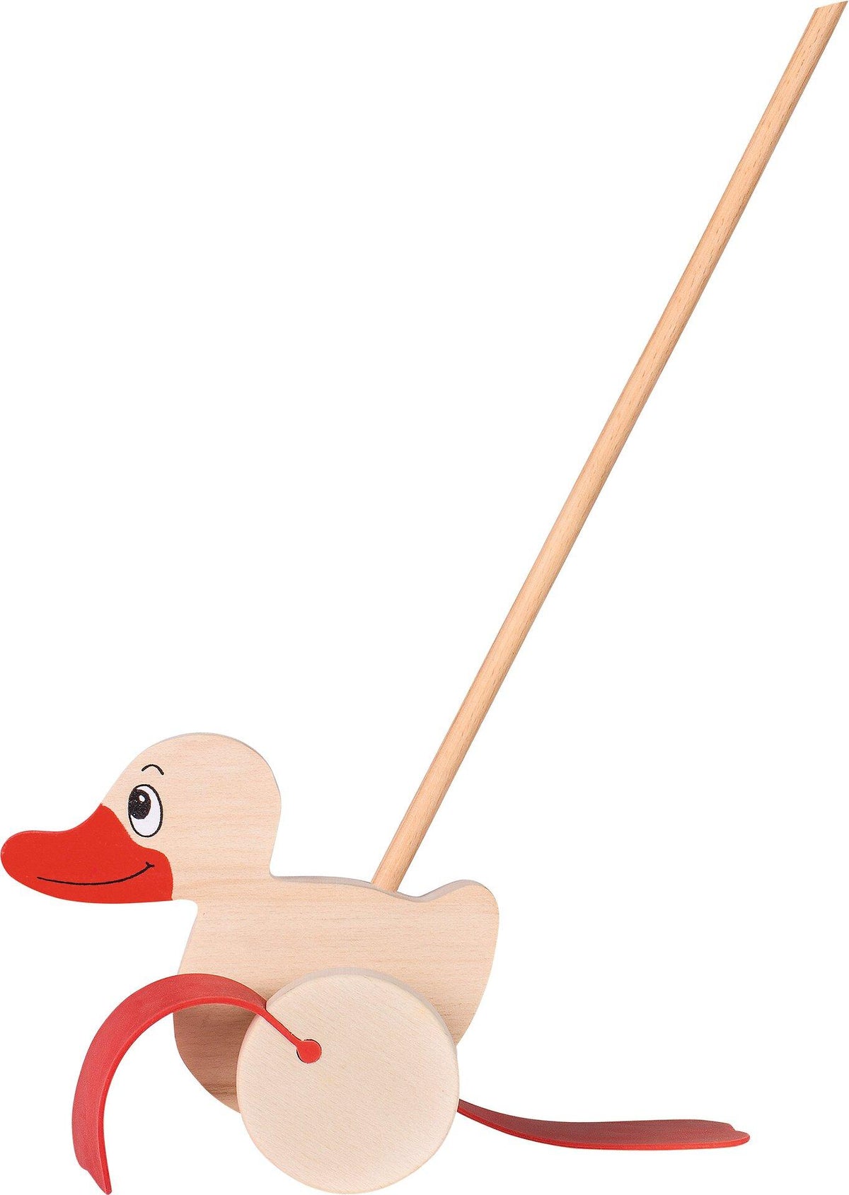 Schiebetier Ente in Holzfarbe, 16,7 cm hoch