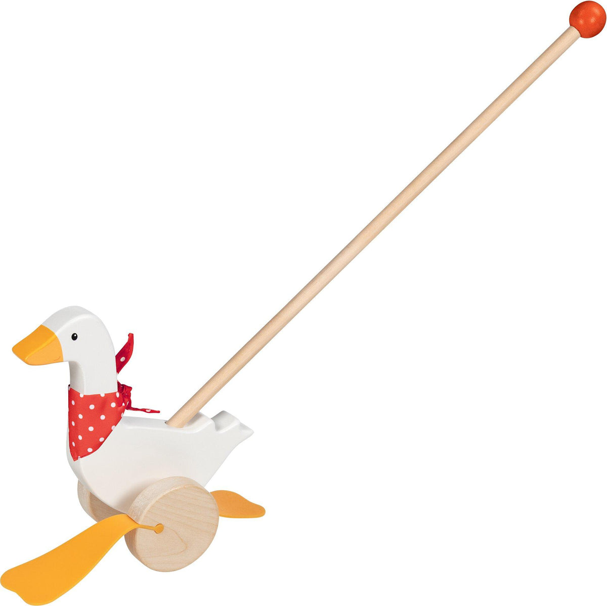 Schiebetier Gans Bertha mit rot gepunktetem Halstuch – zweite Ansicht