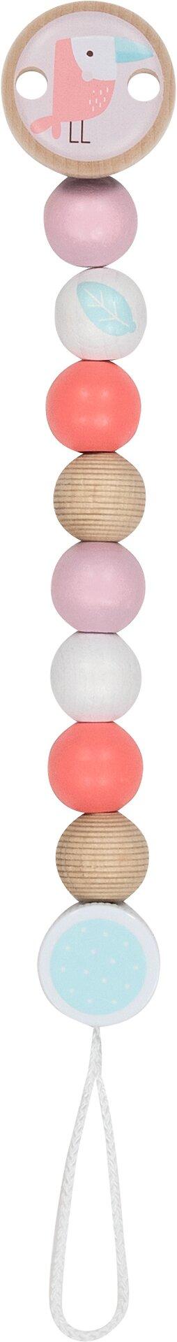 Schnullerkette Papageientaucher in Rosa und Koralle – Ansicht