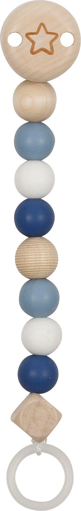Schnullerkette Stern blau mit Silikonperlen – Ansicht