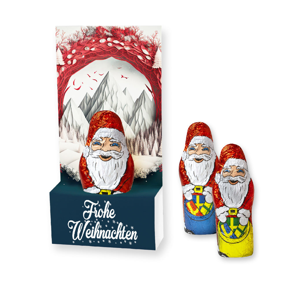 Schoko Weihnachtsmann im Aufsteller