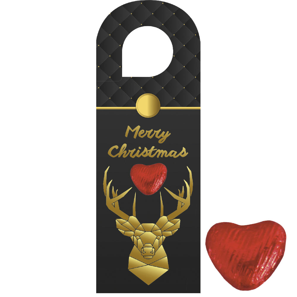 Schokolade und Marzipan am Weihnachtstürhänger – Schoko Herzen, ca. 5 g