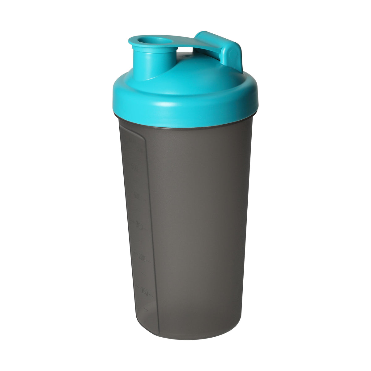 Shaker „Protein“, 0,60 l – Teal / Transluzent grau