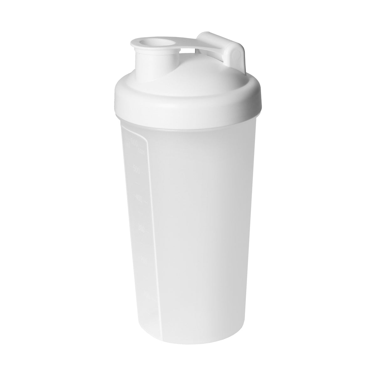 Shaker „Protein“, 0,60 l – Weiß / Transparent