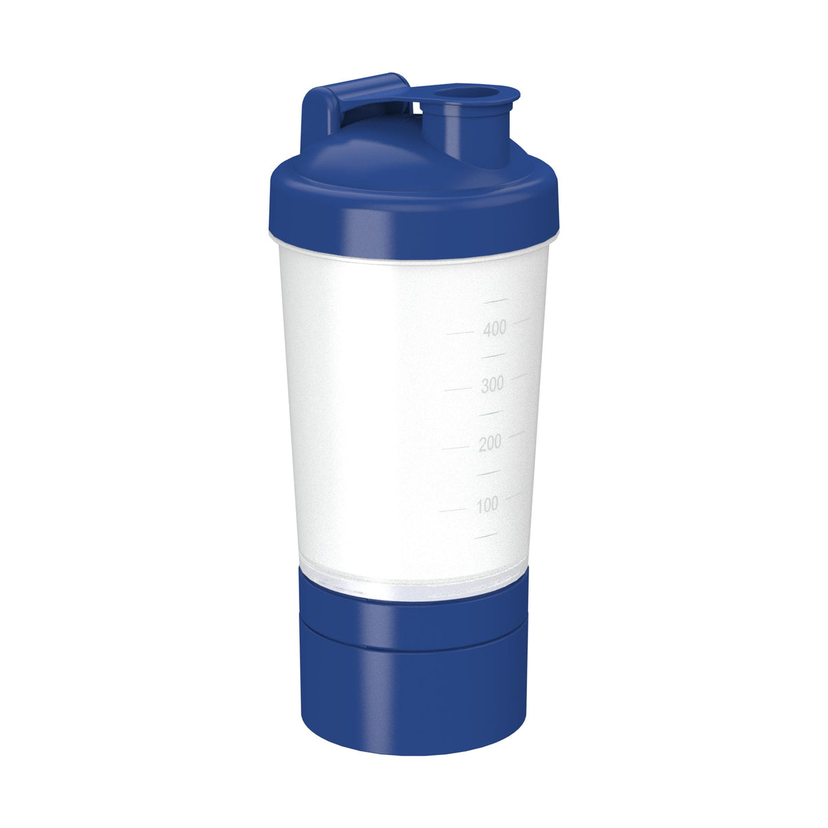 Shaker „Protein“, Pro 2+, 0,40 l – Transparent / Blau
