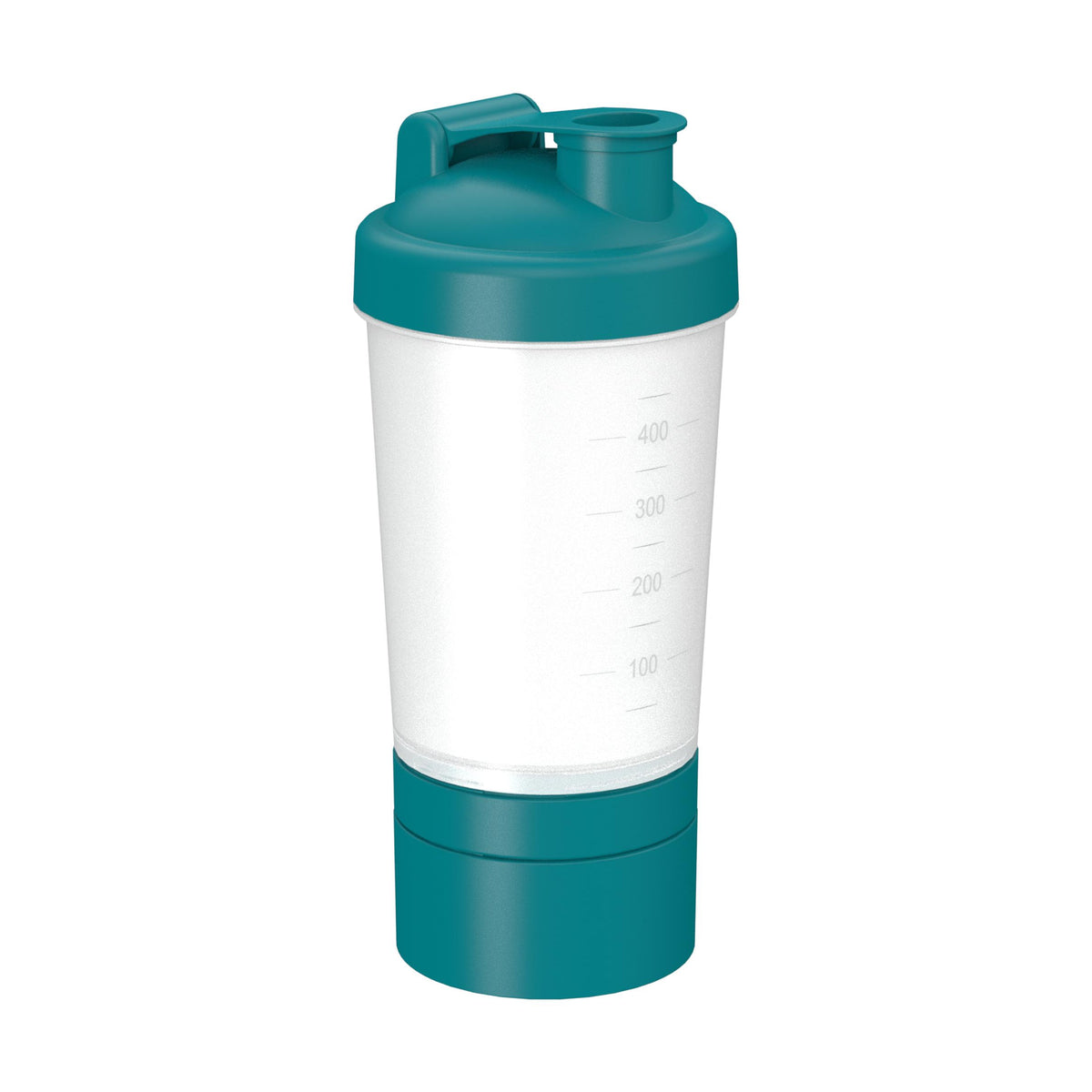 Shaker „Protein“, Pro 2, 0,40 l – Transparent / Teal