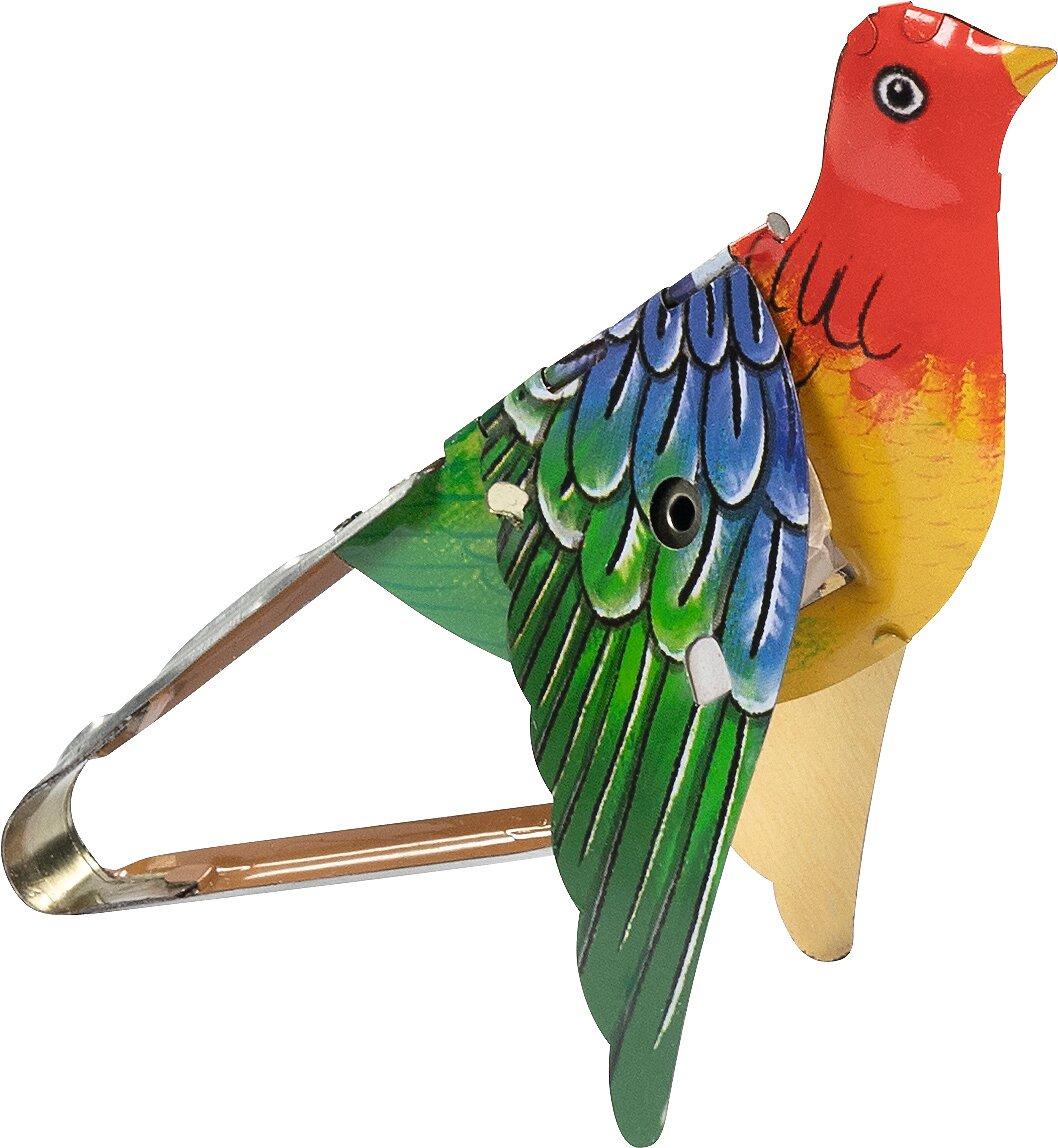 Singender Paradiesvogel aus Metall, 6er Set von goki