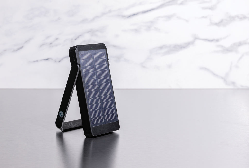Skywave 10000mAh Solarpowerbank aus RCS recycelt. Kunststoff