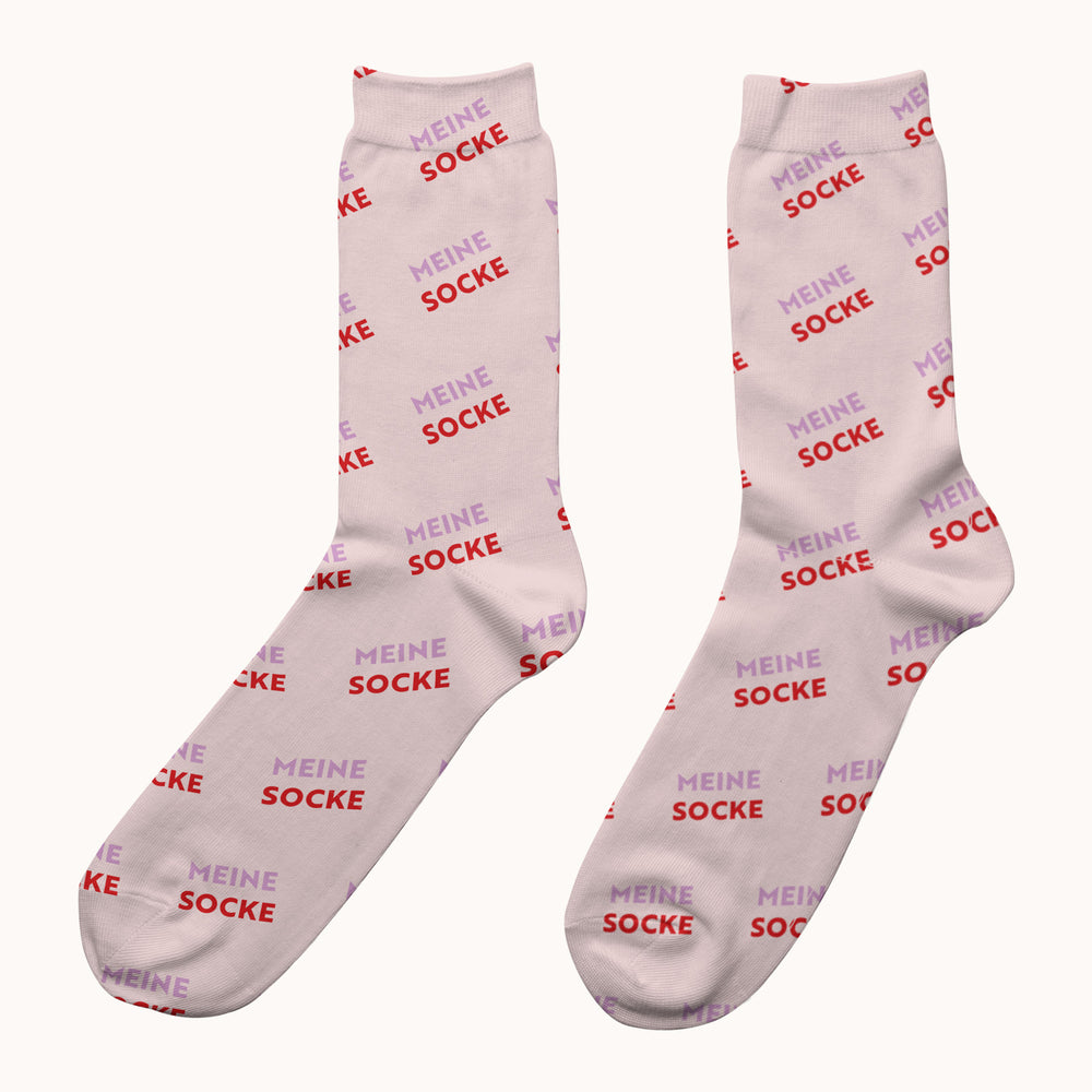 Crew Socken, eingestricktes Logo von Vanilla und Pepper