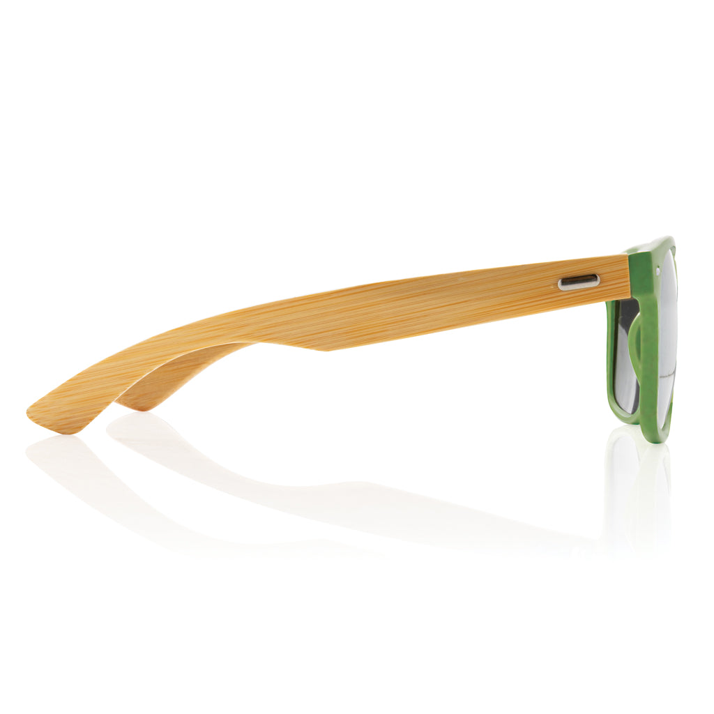 Sonnenbrille aus Bambus und RCS recyceltem Kunststoff – grün