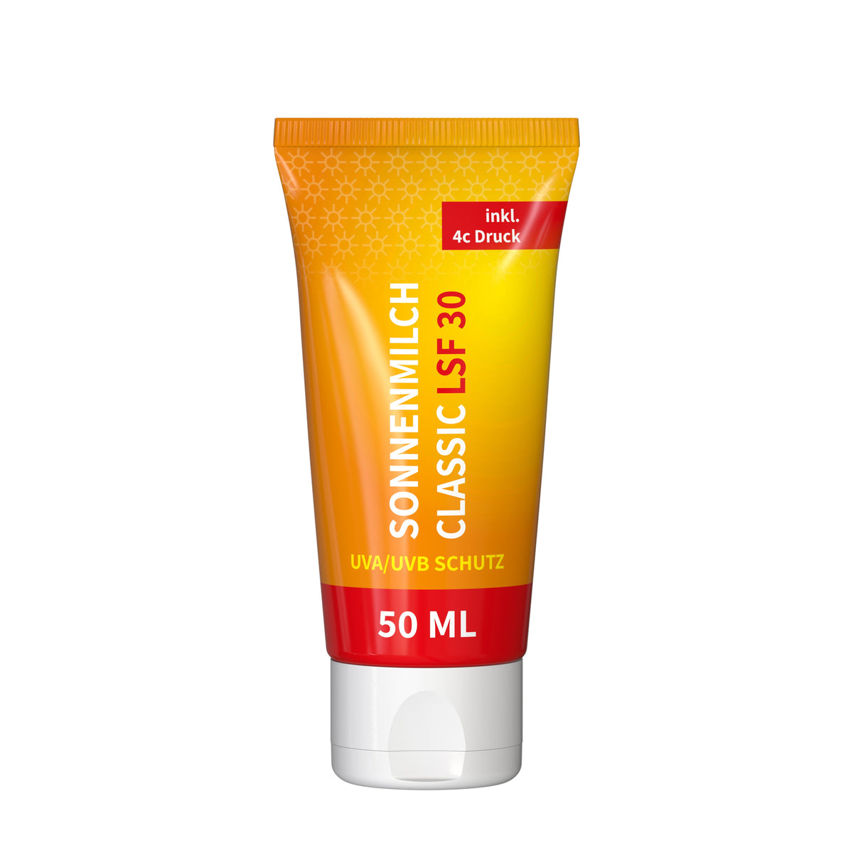 Sonnenmilch LSF 30 50 ml Tube vollflächig bedruckt