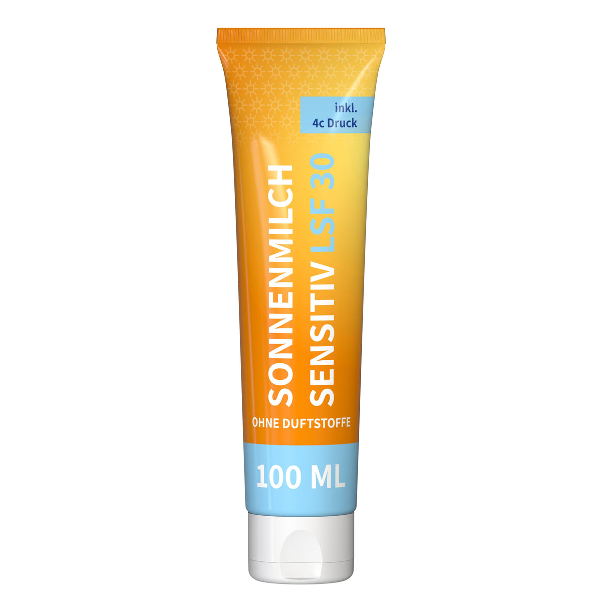 Sonnenmilch sensitiv LSF 30 100 ml Tube vollflächig bedruckt